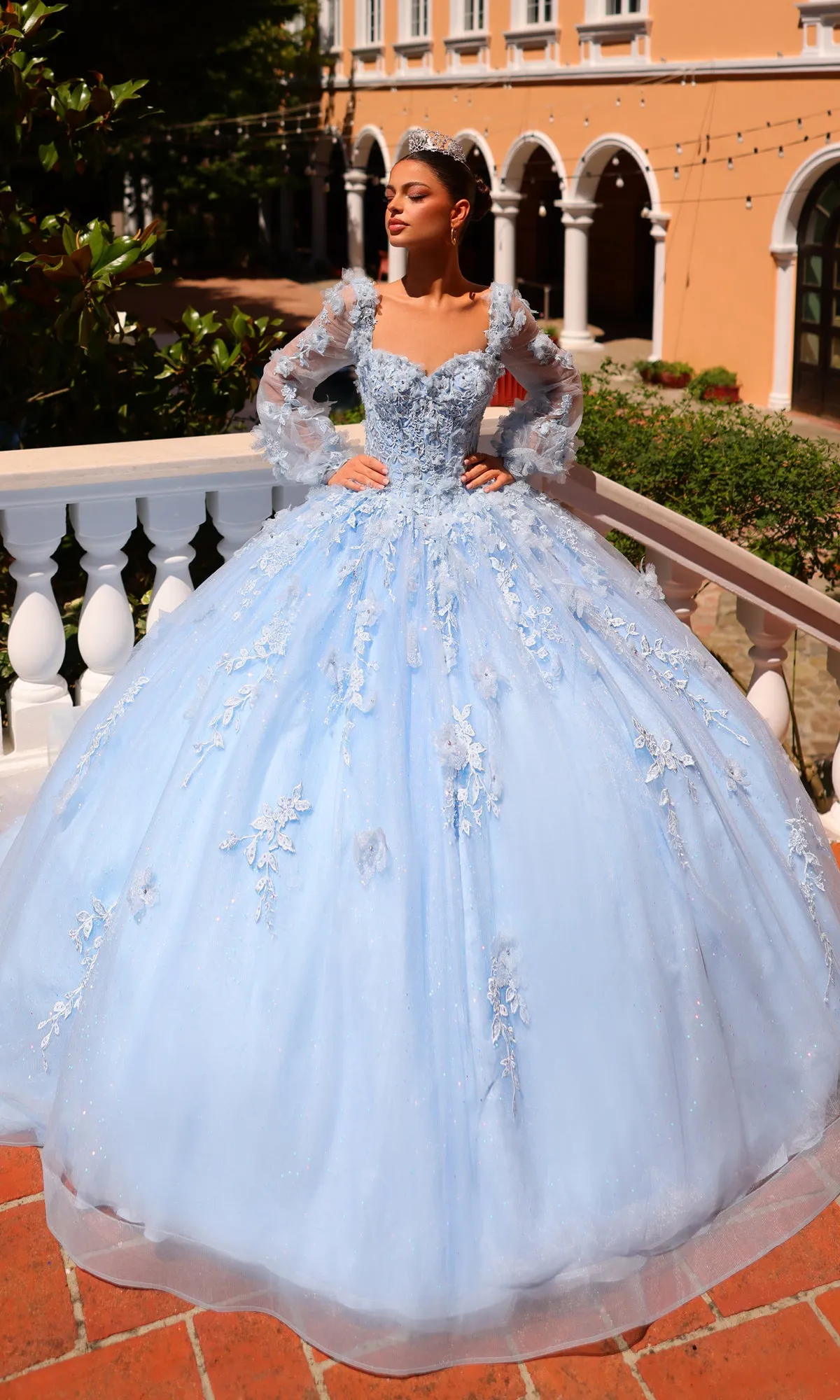 Corset Ball Gown Quinceañera Dress 59290 by Amarra sold by PromGirl