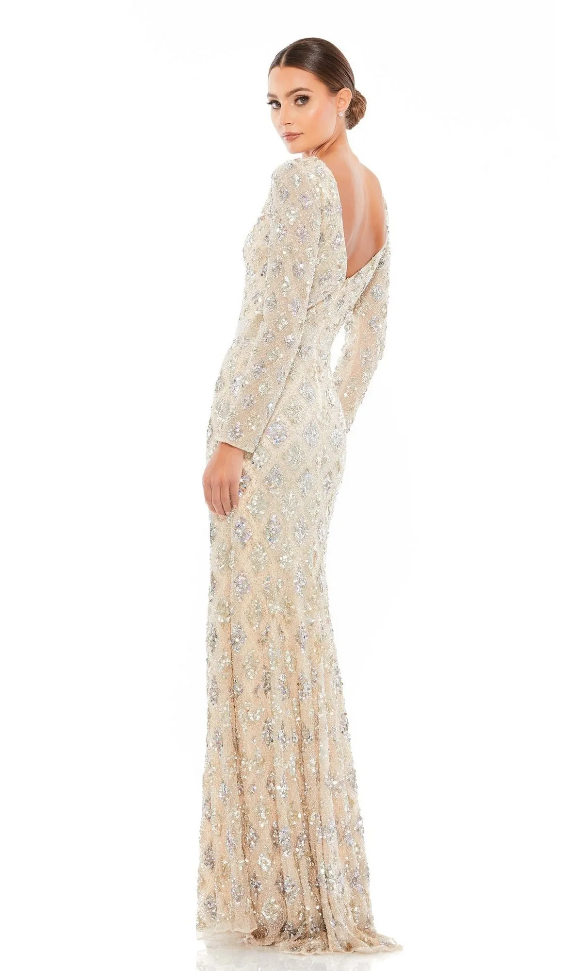 Long Sleeve Beaded Formal Dress: Mac Duggal 5021 sold by PromGirl product image thumbnail 5