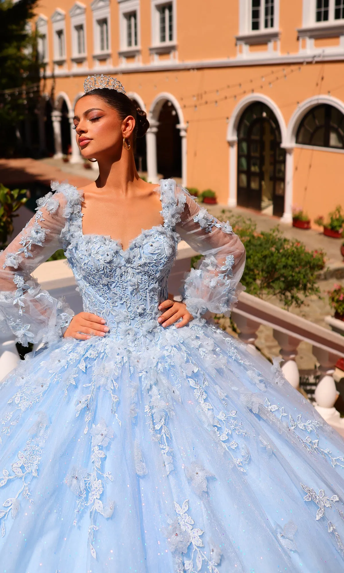 Corset Ball Gown Quinceañera Dress 59290 by Amarra sold by PromGirl product image thumbnail 4