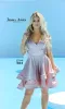 Embroidered-Bodice Short Tiered Hoco Dress 384 sold by PromGirl