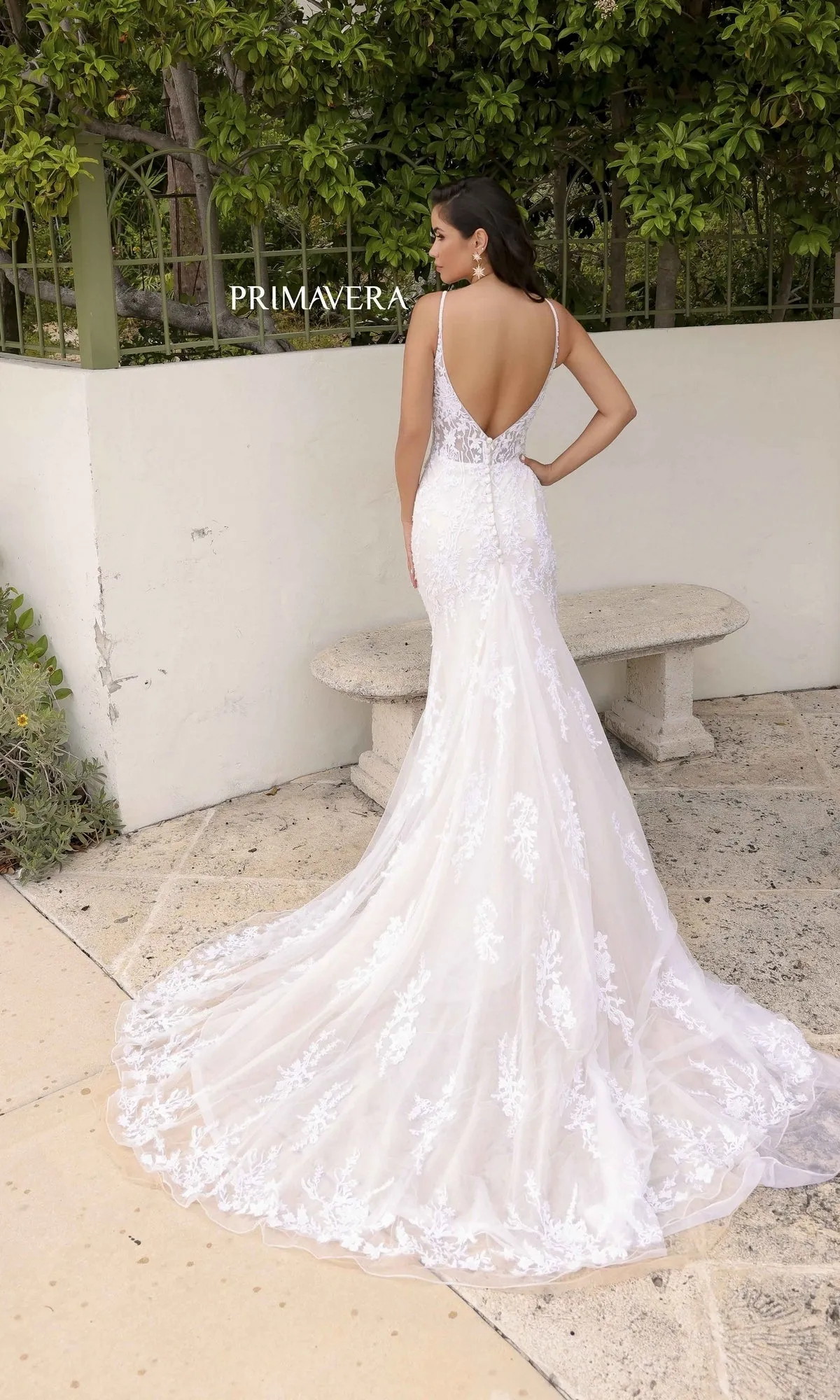 Long Wedding Dress 11103 by Primavera sold by PromGirl product image thumbnail 2