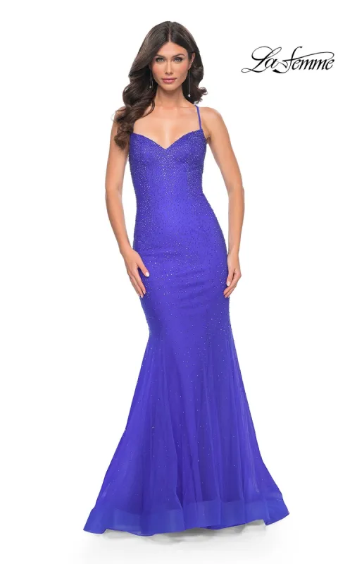 La Femme Embellished Long Mermaid Prom Dress 32273 sold by PromGirl