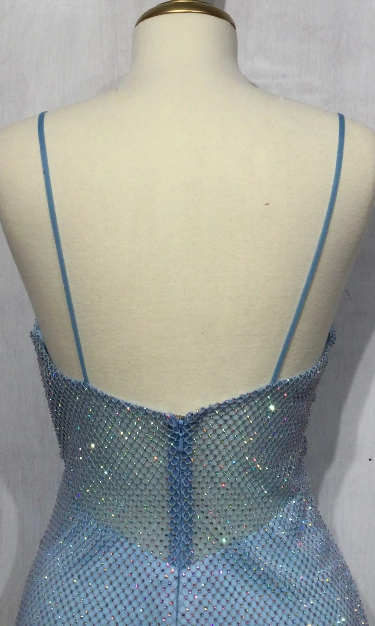 Beaded Long Blue Prom Dress with Wide Slit CD219 sold by PromGirl product image thumbnail 3