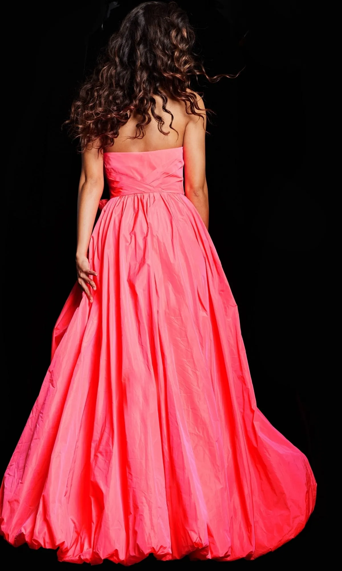 Jovani Long Taffeta Bubble Prom Ball Gown 38382 sold by PromGirl product image thumbnail 2
