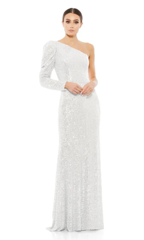 One-Sleeve Sequin Formal Dress: Mac Duggal 26591 sold by PromGirl