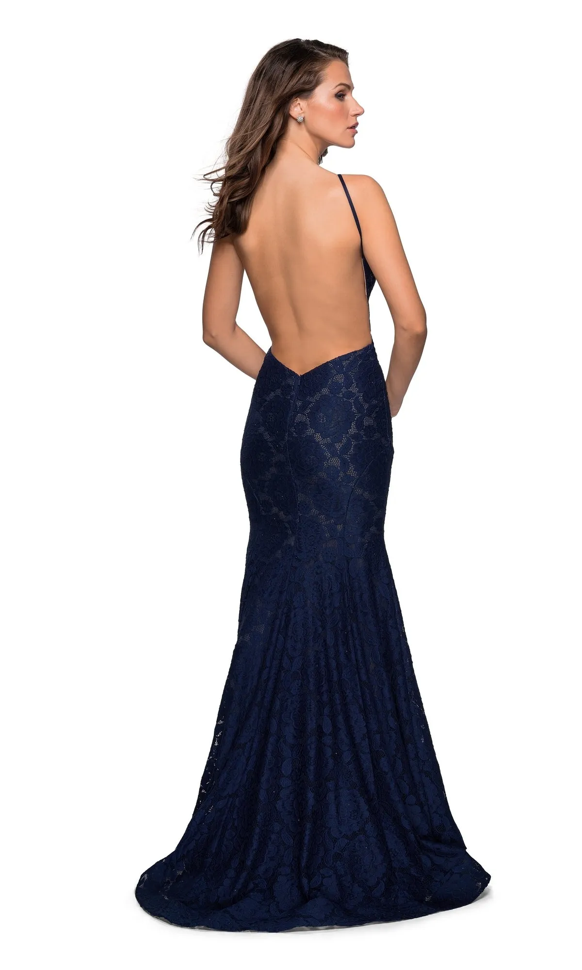 La Femme Floral Lace Mermaid Prom Dress 27289 sold by PromGirl product image thumbnail 2