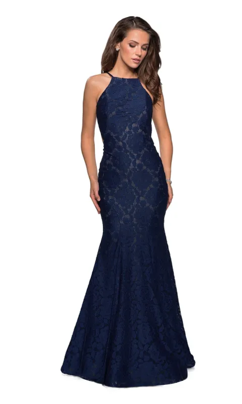 La Femme Floral Lace Mermaid Prom Dress 27289 sold by PromGirl
