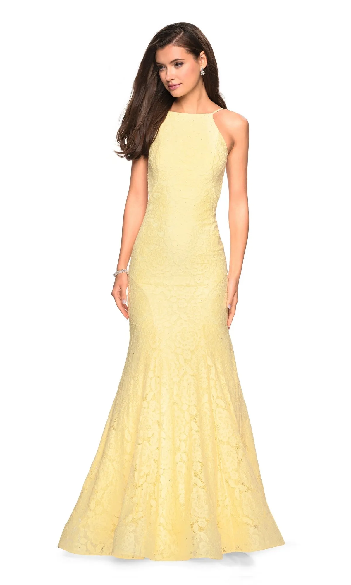 La Femme Floral Lace Mermaid Prom Dress 27289 sold by PromGirl product image thumbnail 3