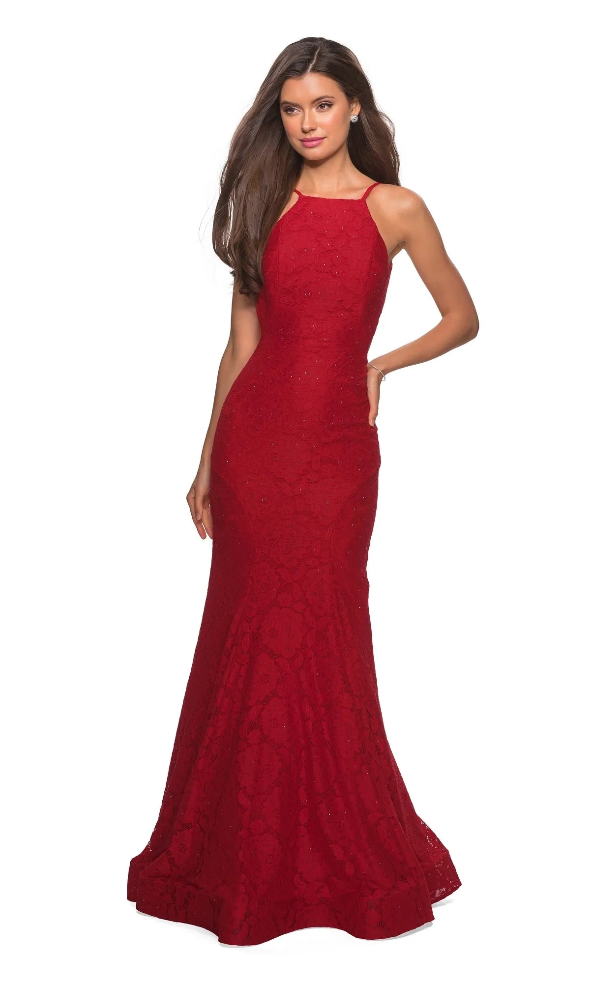 La Femme Floral Lace Mermaid Prom Dress 27289 sold by PromGirl product image thumbnail 4