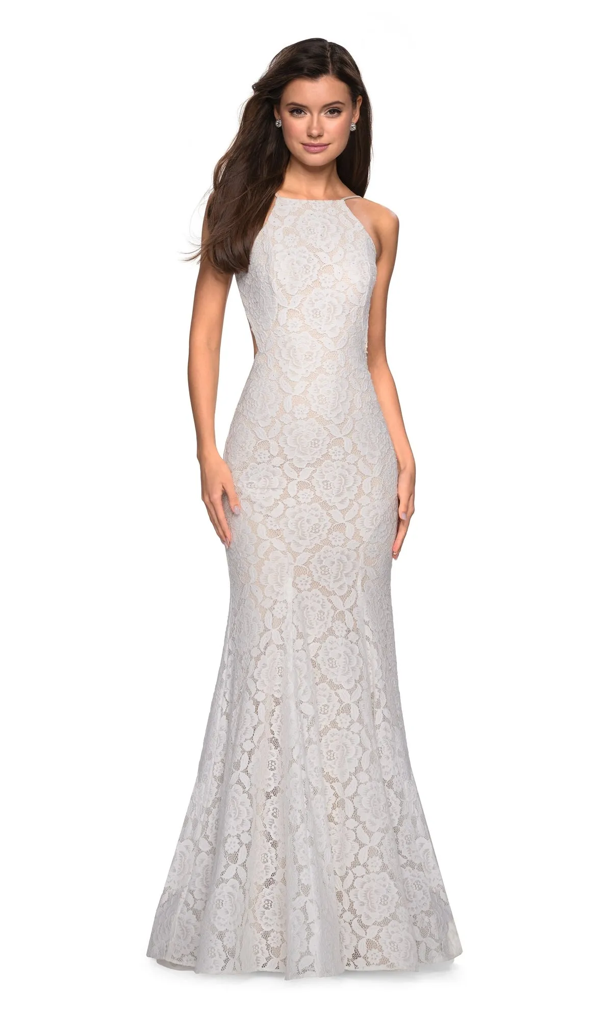 La Femme Floral Lace Mermaid Prom Dress 27289 sold by PromGirl product image thumbnail 5