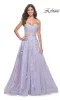 La Femme Strapless Long Lace Prom Dress 32145 sold by PromGirl
