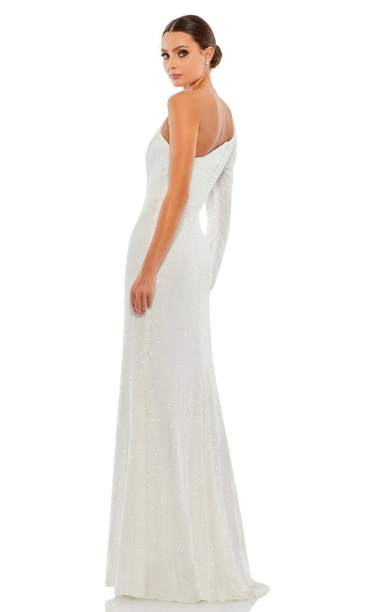 One-Sleeve Sequin Formal Dress: Mac Duggal 26591 sold by PromGirl product image thumbnail 2