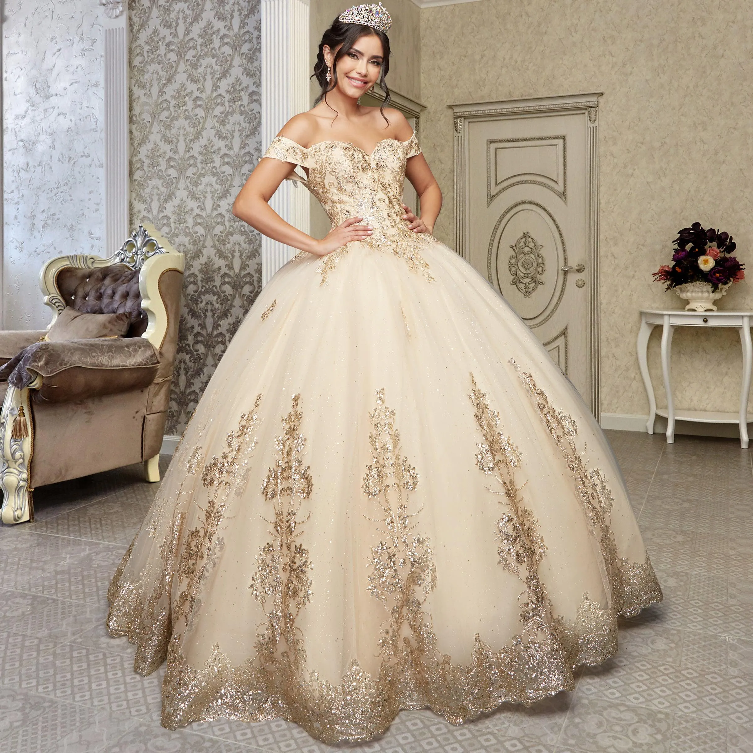 Quinceañera Sample Dress QF110 sold by PromGirl product image thumbnail 4