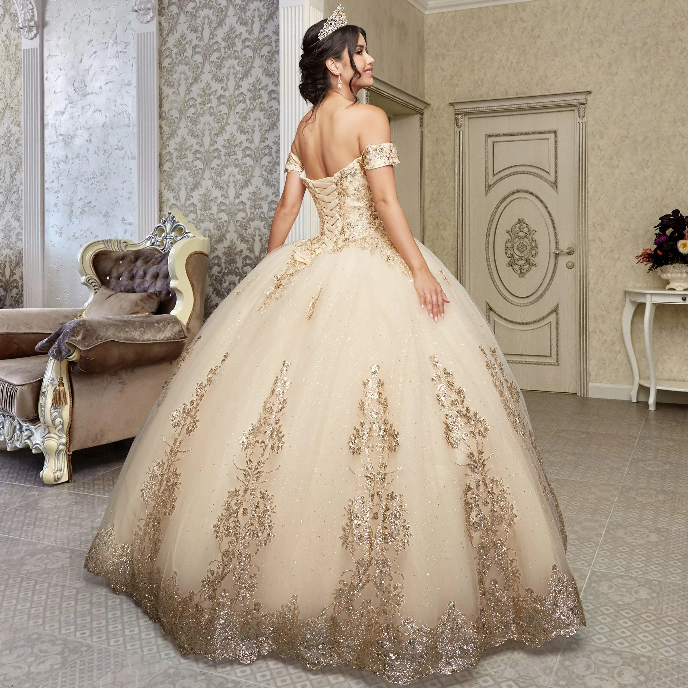 Quinceañera Sample Dress QF110 sold by PromGirl product image thumbnail 5