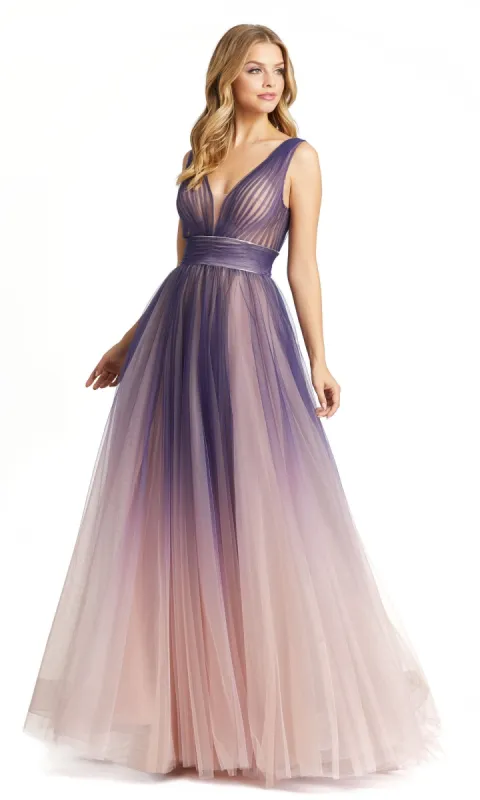 Indigo Ombre Prom Ball Gown: Mac Duggal 20221 sold by PromGirl