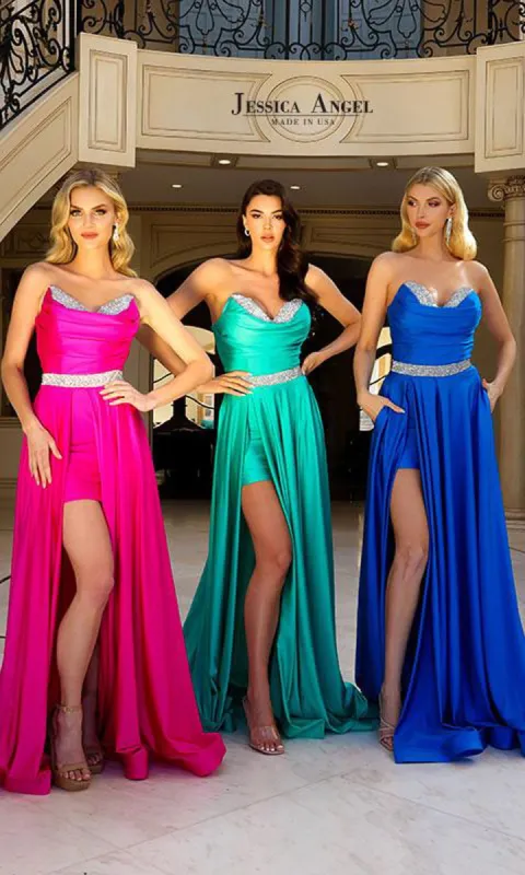Strapless High-Low Prom Dress: Jessica Angel 2402 sold by PromGirl
