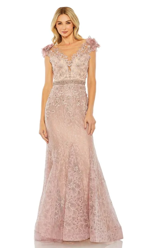 Cap-Sleeve Long Formal Dress: Mac Duggal 79368 sold by PromGirl