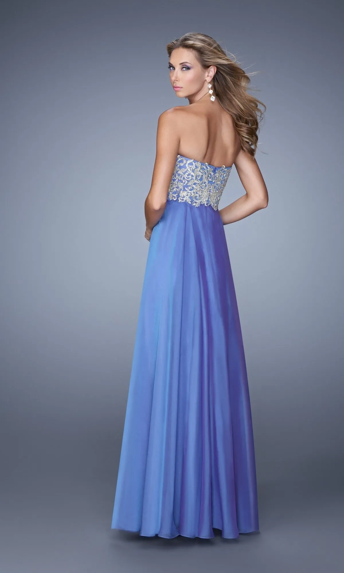 La Femme Embroidered Chiffon Prom Dress 21289 sold by PromGirl product image thumbnail 2