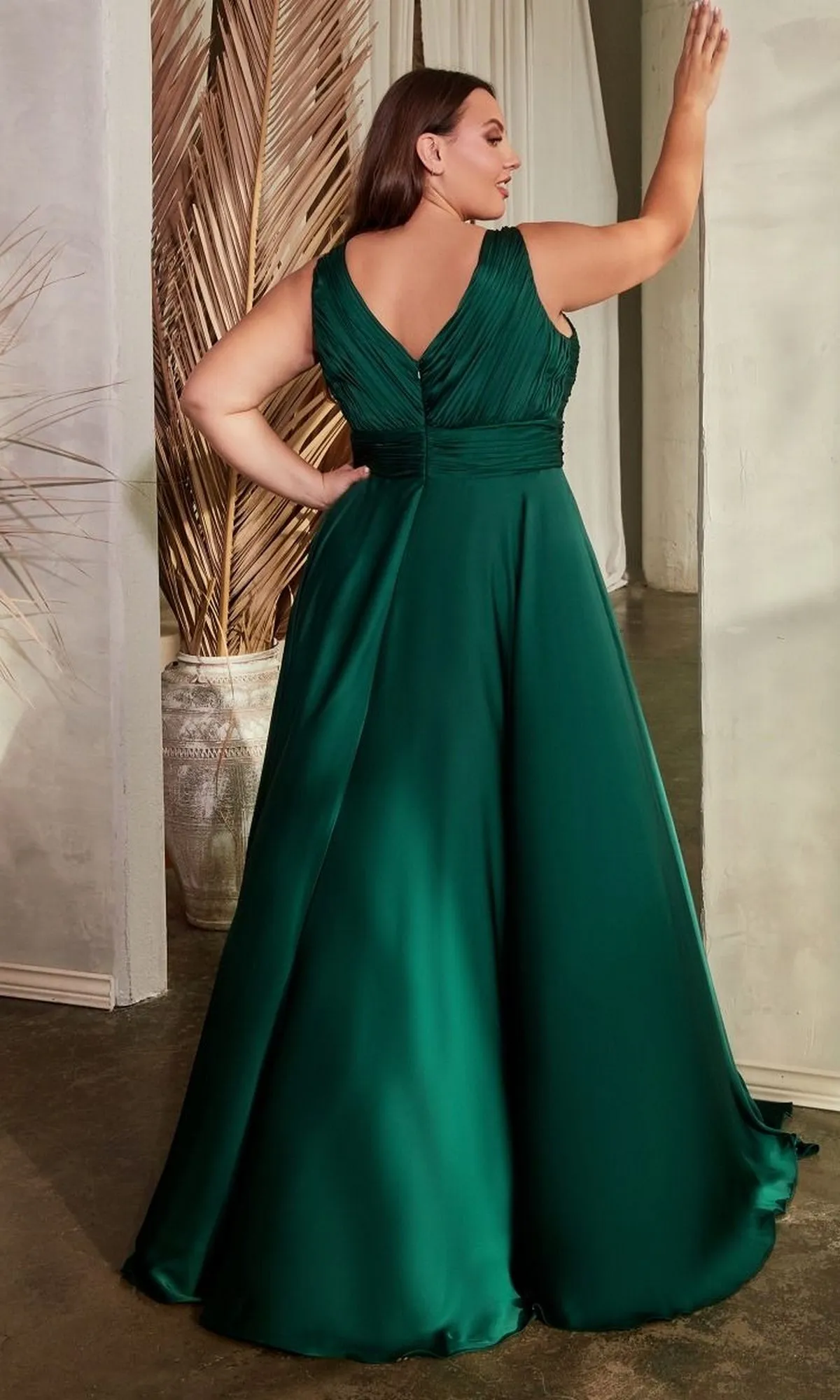 Twist-Front Long Plus-Size Prom Dress 7497C sold by PromGirl product image thumbnail 2