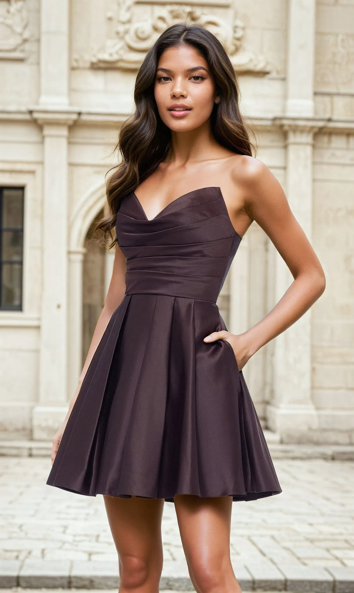 Short Strapless Sweetheart Hoco Dress 4914BN sold by PromGirl product image thumbnail 4