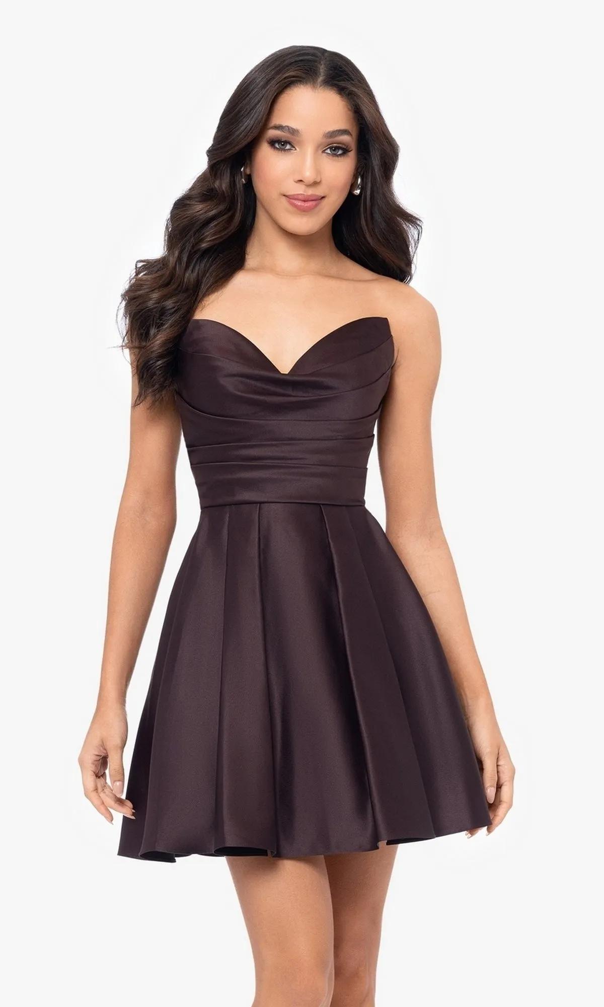 Short Strapless Sweetheart Hoco Dress 4914BN sold by PromGirl product image thumbnail 5
