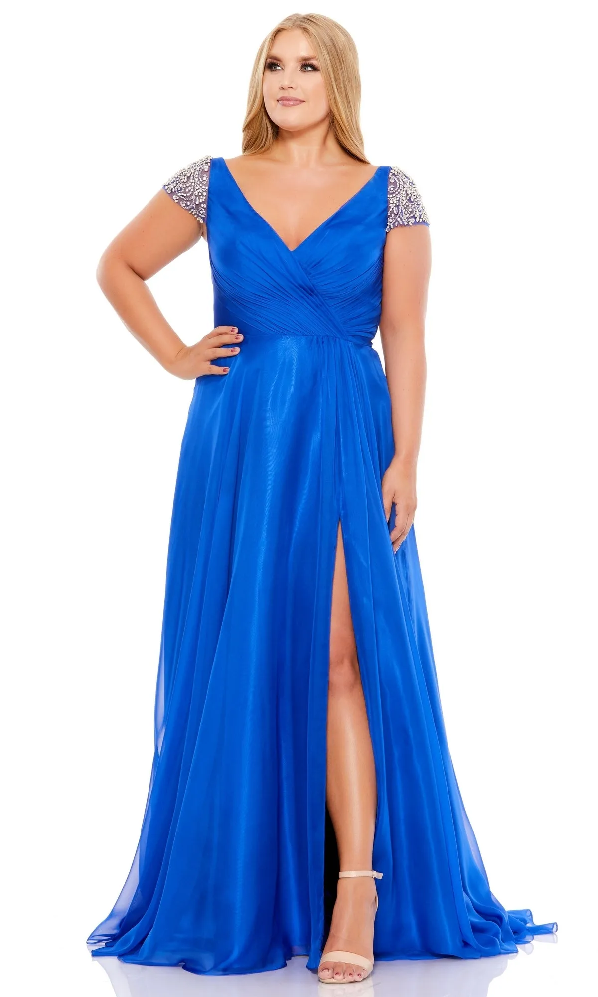 Long Plus-Size Formal Dress 67723 by Mac Duggal sold by PromGirl