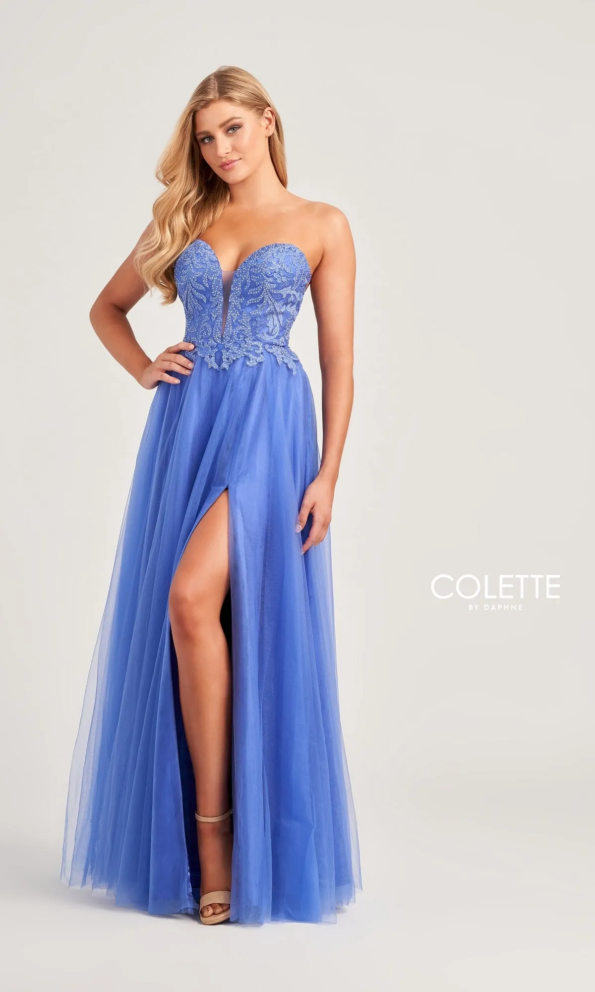 Colette Strapless Long A-Line Prom Dress CL5132 sold by PromGirl