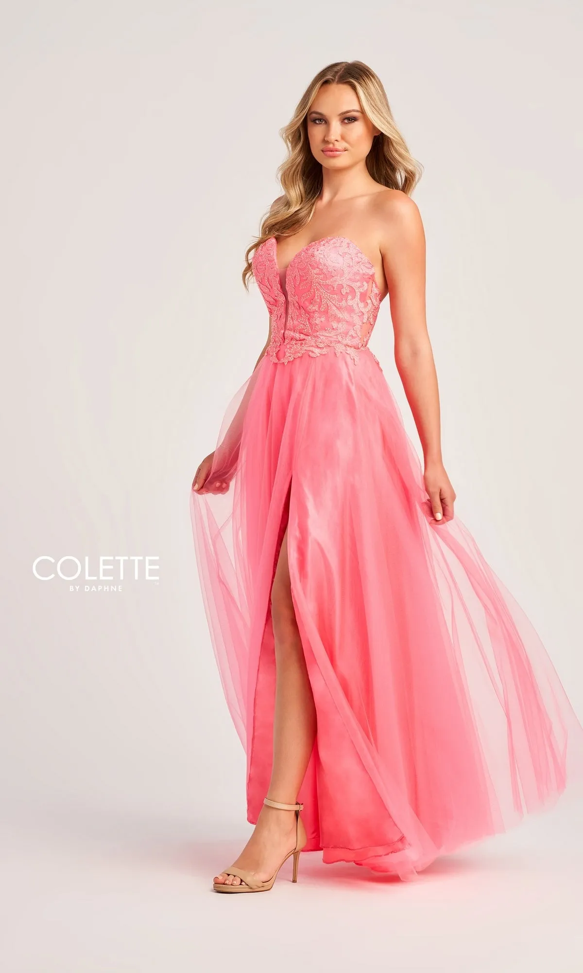 Colette Strapless Long A-Line Prom Dress CL5132 sold by PromGirl product image thumbnail 3
