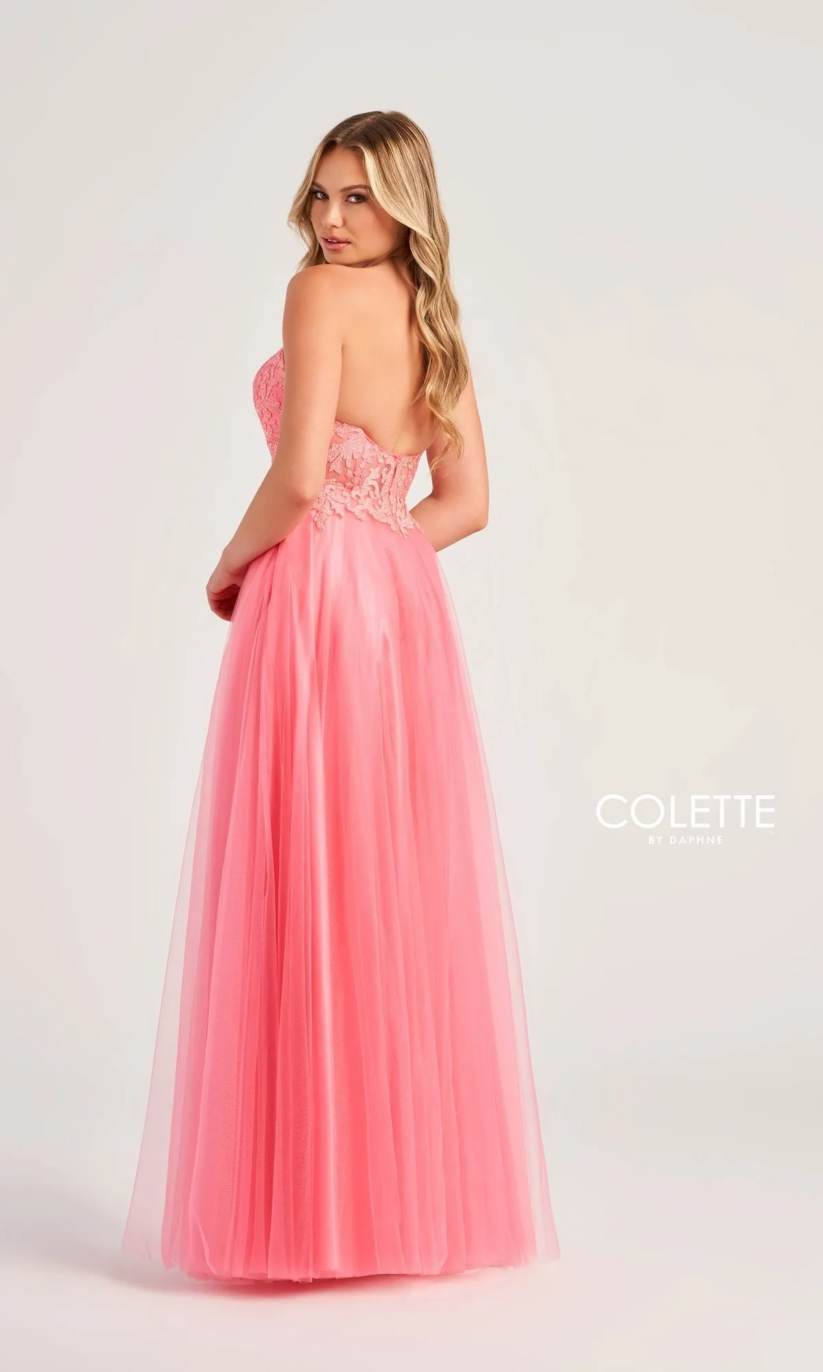 Colette Strapless Long A-Line Prom Dress CL5132 sold by PromGirl product image thumbnail 2