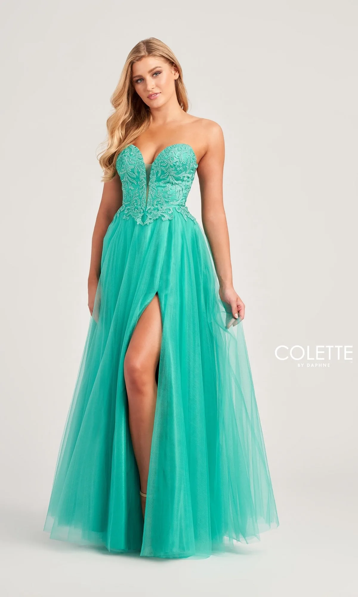 Colette Strapless Long A-Line Prom Dress CL5132 sold by PromGirl product image thumbnail 4