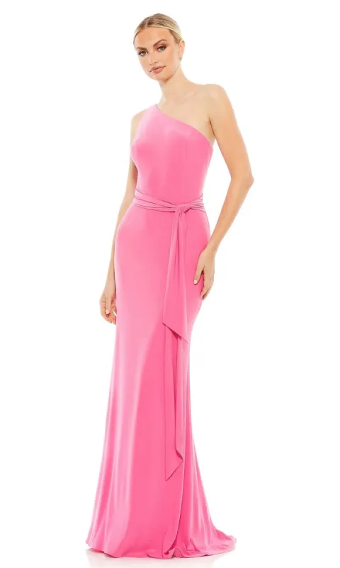 Belted Long Jersey Formal Dress: Mac Duggal 26581 sold by PromGirl