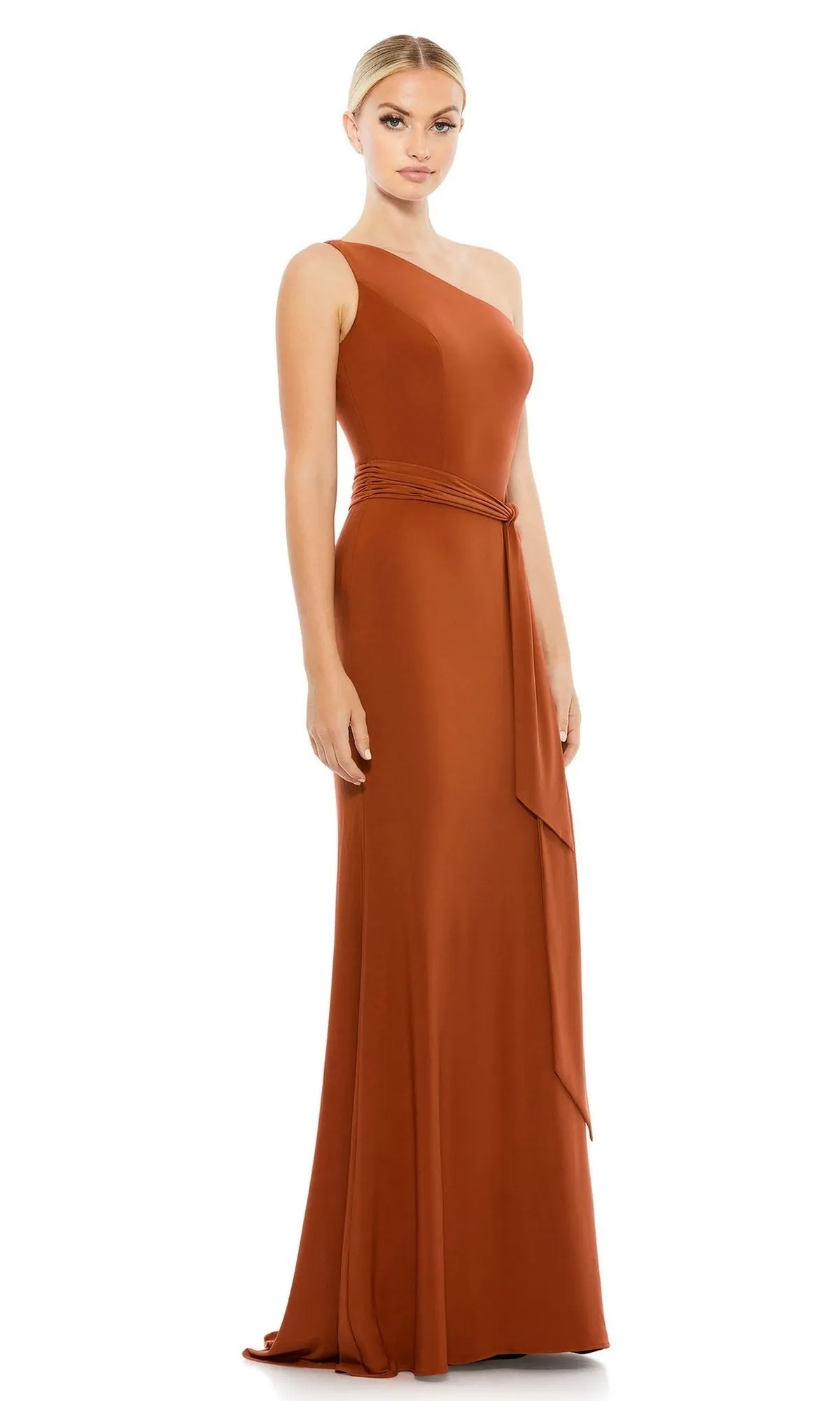 Belted Long Jersey Formal Dress: Mac Duggal 26581 sold by PromGirl product image thumbnail 5