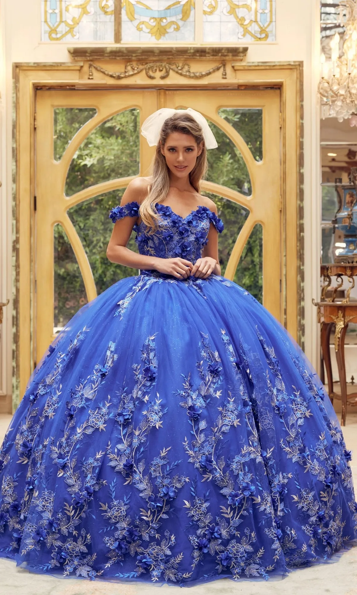 Juliet 1447 Off-the-Shoulder Quinceañera Dress sold by PromGirl product image thumbnail 3