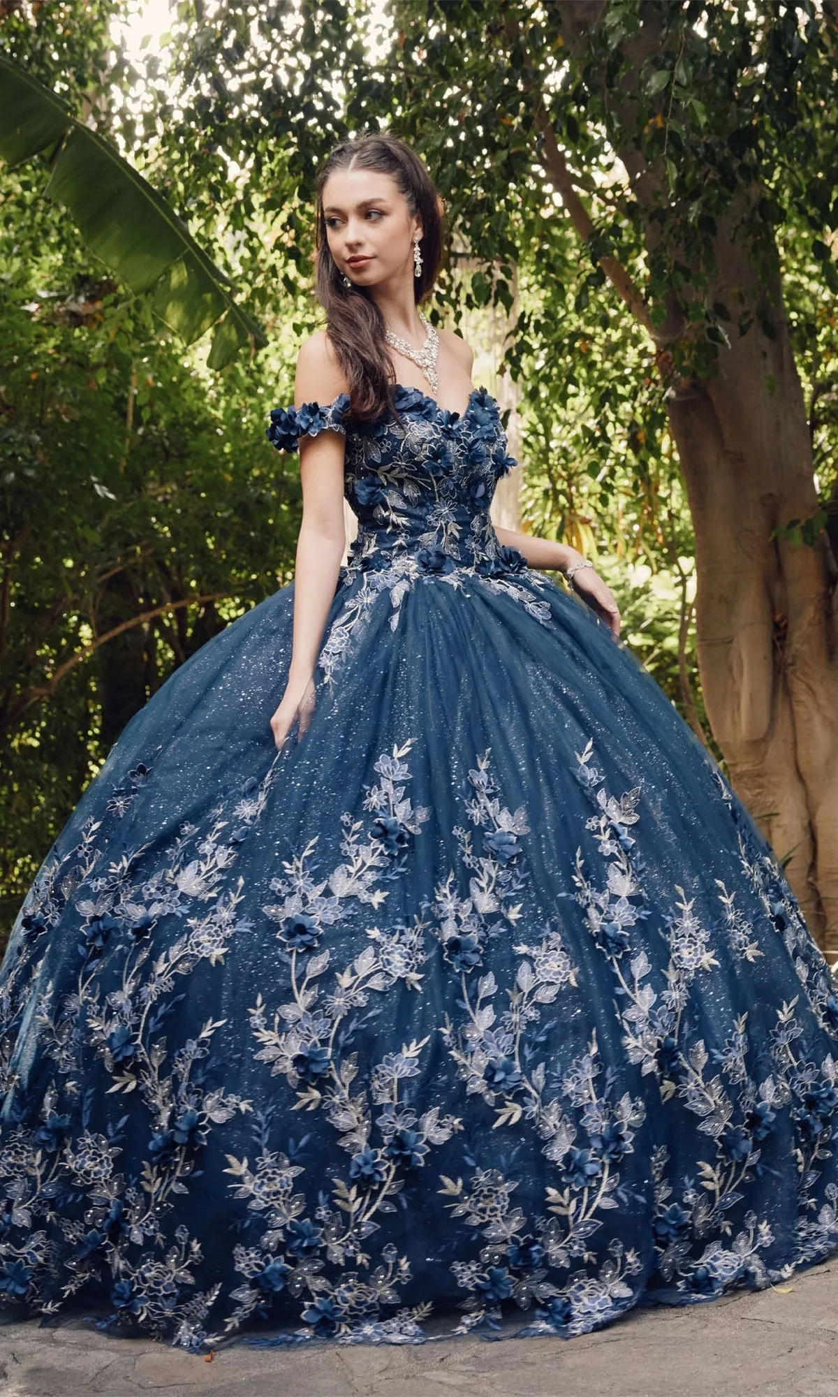 Juliet 1447 Off-the-Shoulder Quinceañera Dress sold by PromGirl product image thumbnail 5