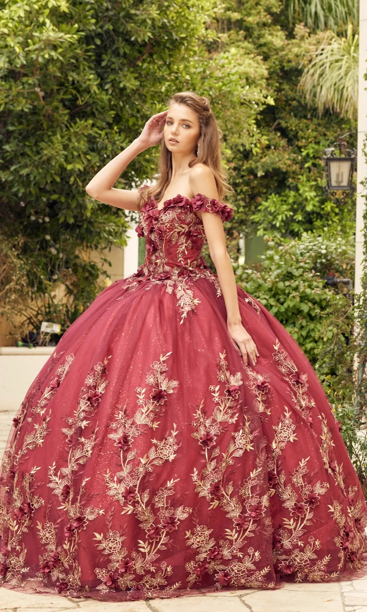 Juliet 1447 Off-the-Shoulder Quinceañera Dress sold by PromGirl product image thumbnail 4