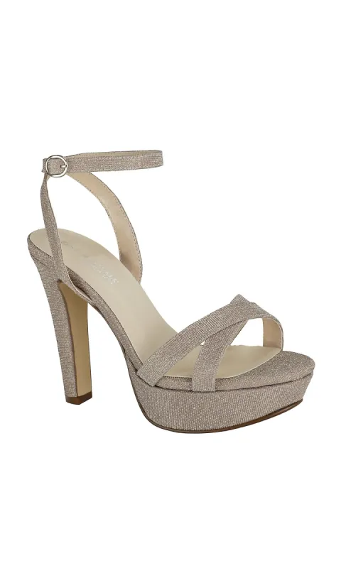 Elena Champagne High Heel Prom Shoes: Touch Ups 4549 sold by PromGirl