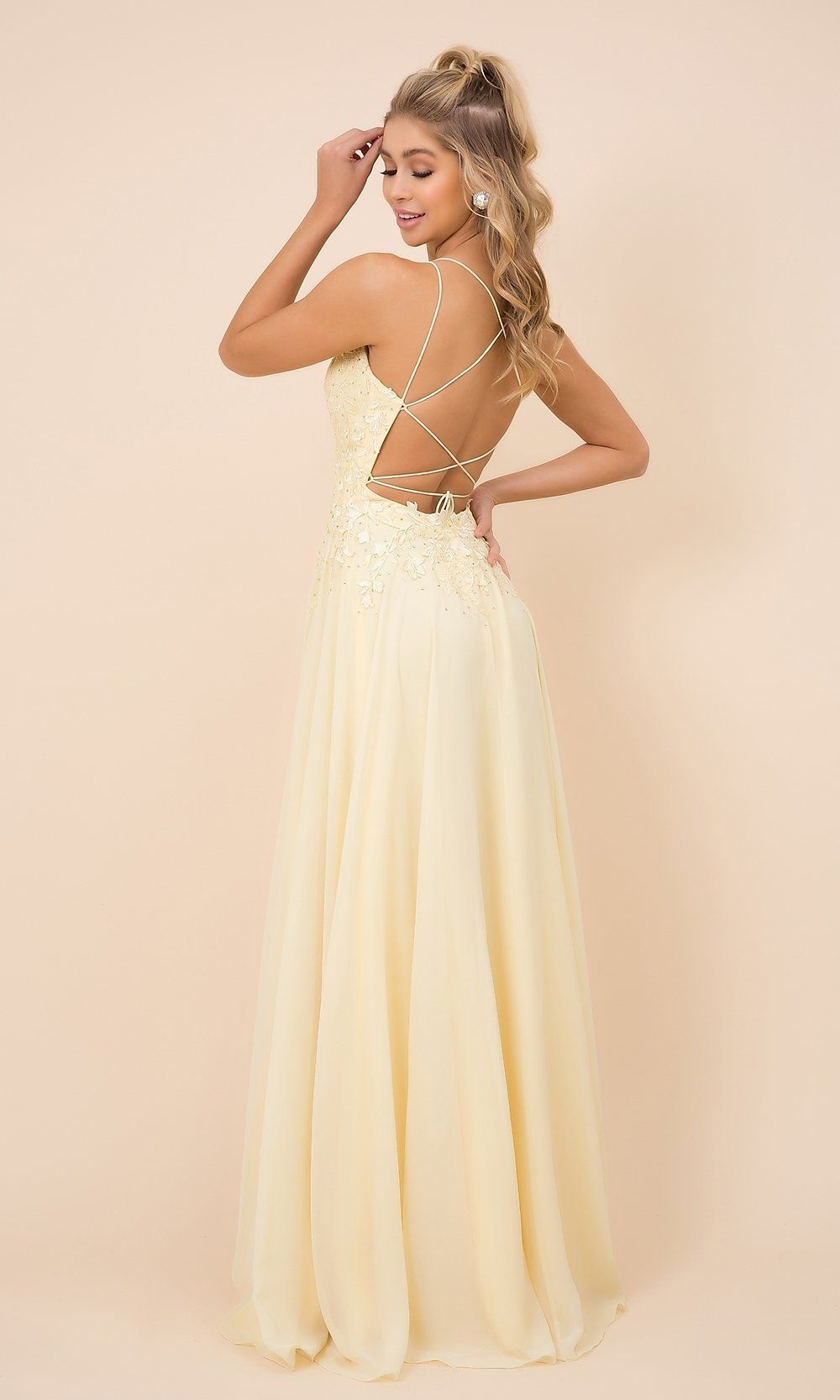 Long Prom Dress with Sparkly Embroidered Bodice sold by PromGirl product image thumbnail 2
