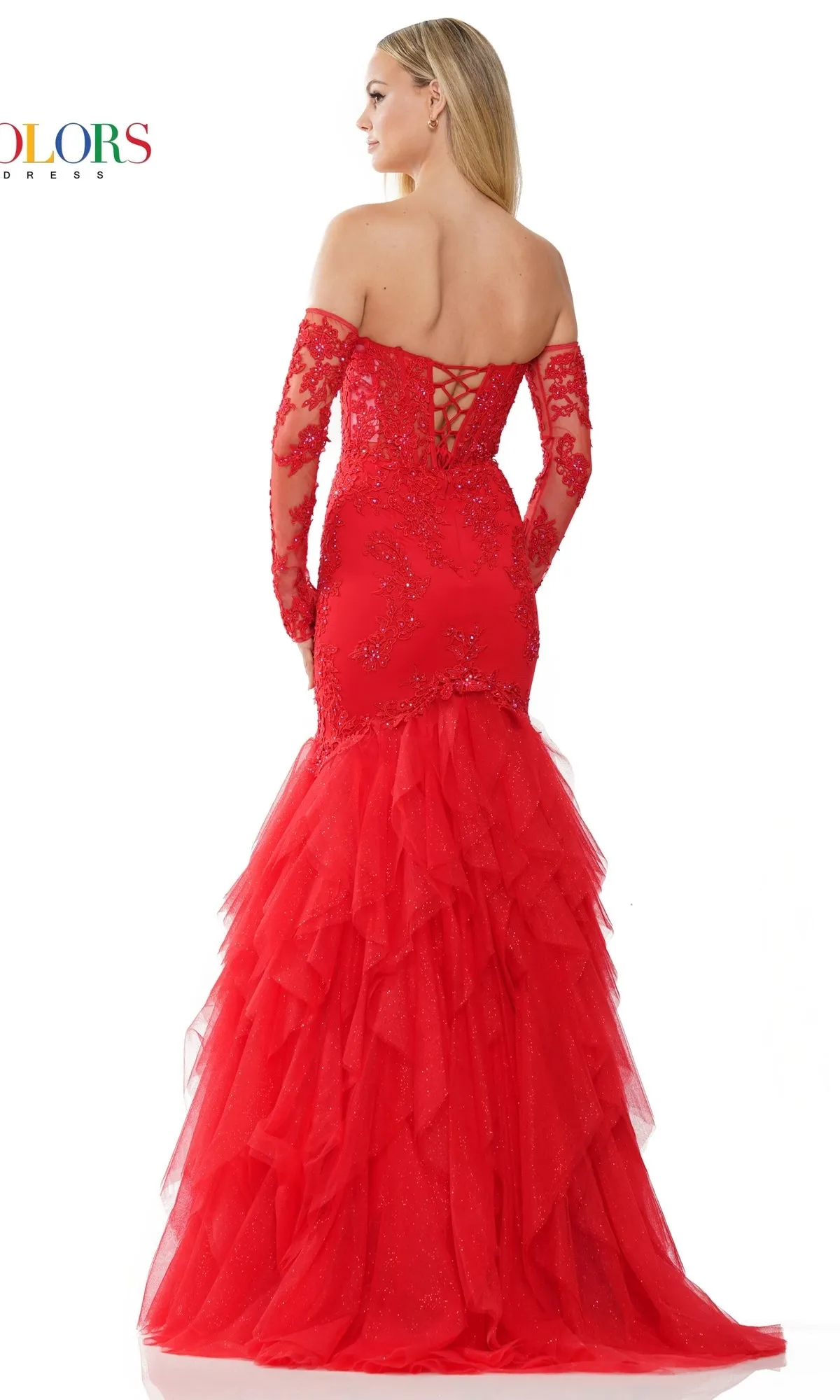 Strapless Long Glitter Mermaid Prom Dress 3204 sold by PromGirl product image thumbnail 2