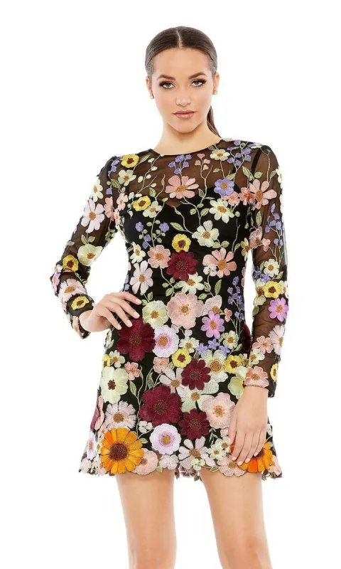 Floral Short Cocktail Dress 68202 by Mac Duggal sold by PromGirl