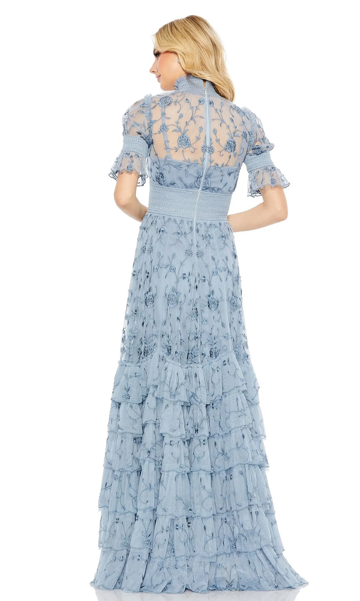 Short Sleeve Long Formal Dress: Mac Duggal 8005 sold by PromGirl product image thumbnail 2