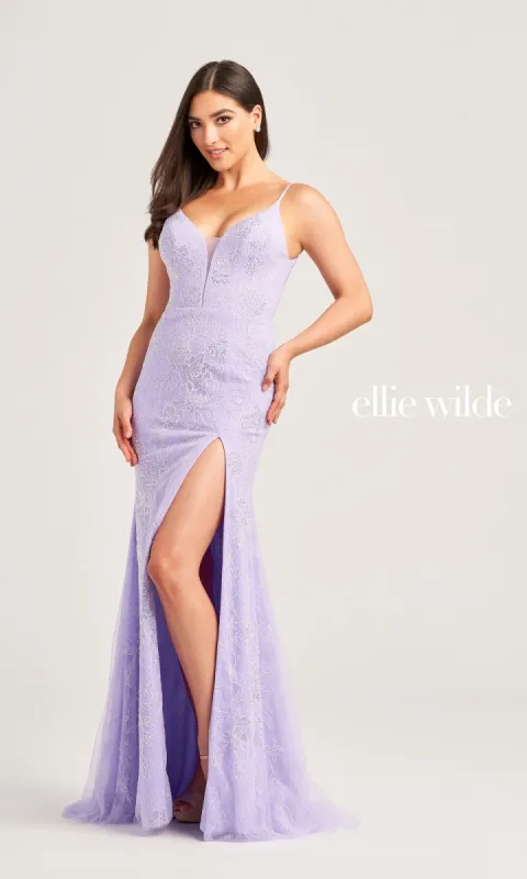 Tight Ellie Wilde Lace Prom Dress EW35062 made by ellie wilde