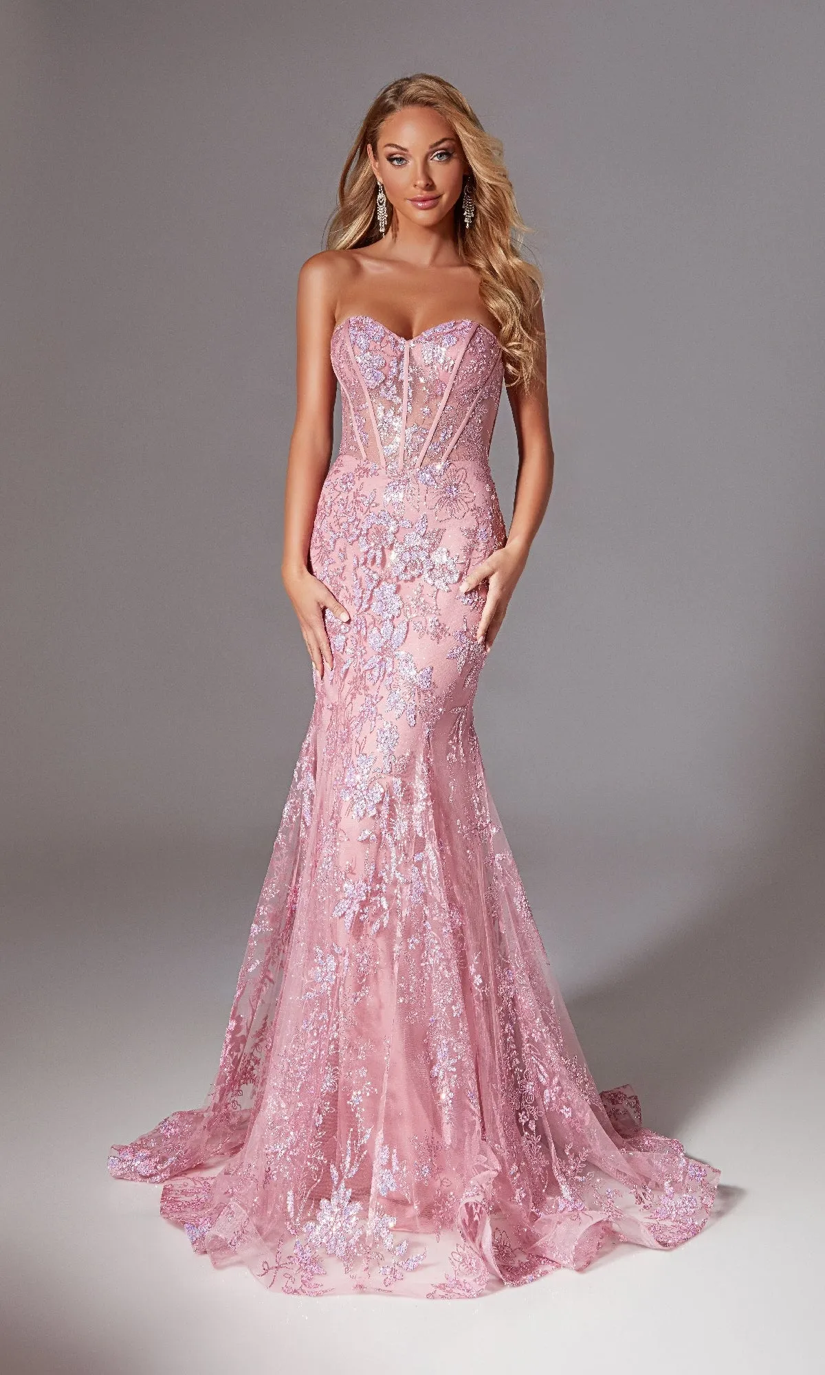 Sparkly Long Mermaid Prom Dress: Aerie Couture 204 sold by PromGirl product image thumbnail 3