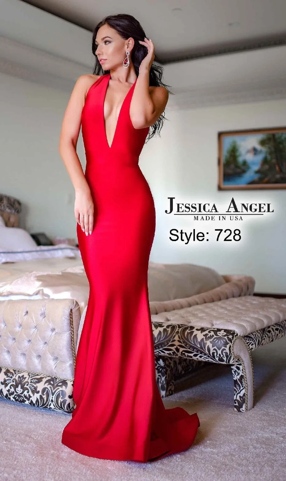 Tight Long Halter Prom Dress: Jessica Angel 728 sold by PromGirl product image thumbnail 2