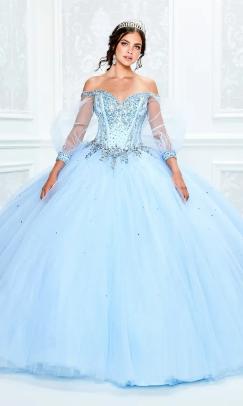 Princesa Light Blue Quinceañera Dress PR11937 made by PromGirl