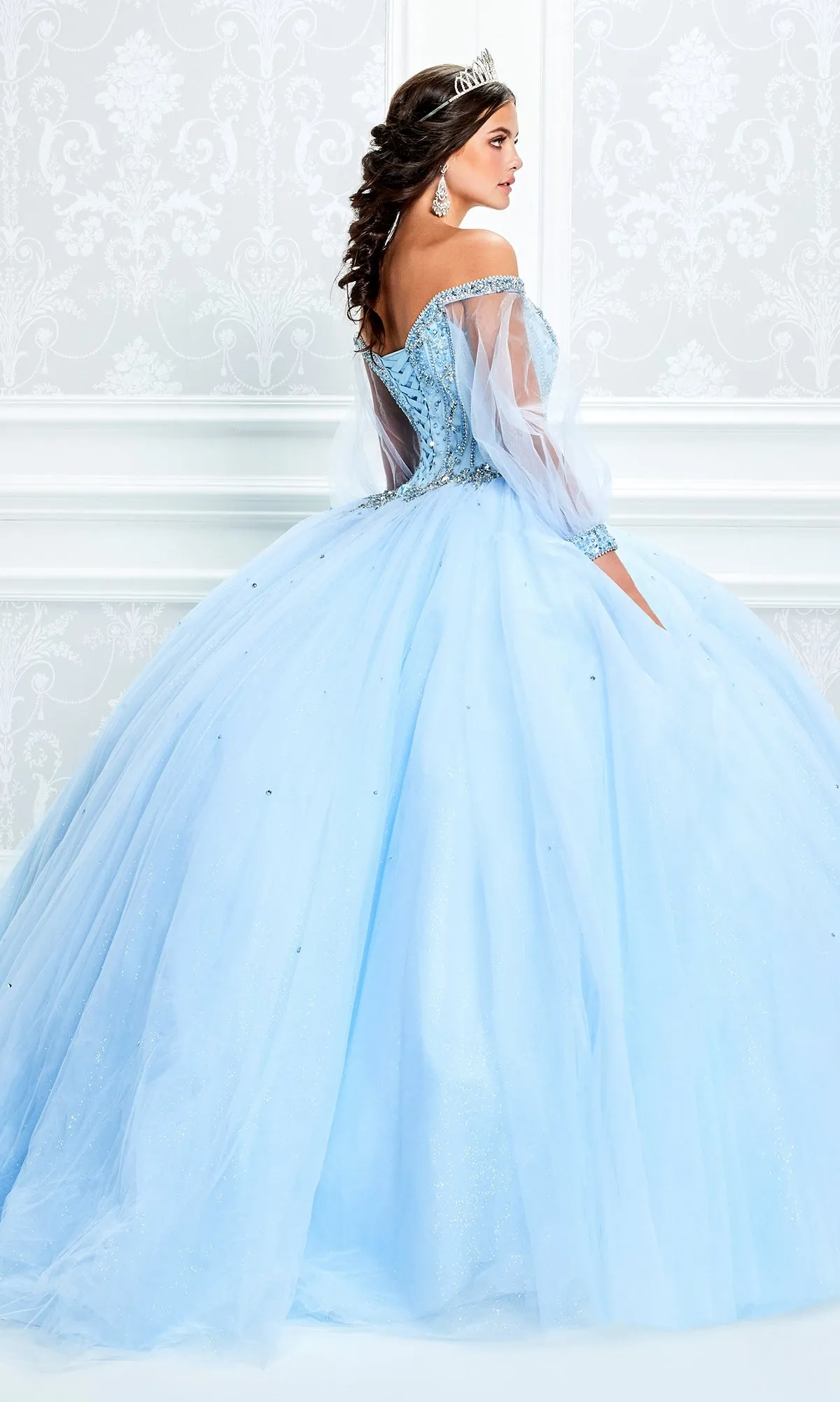 Princesa Light Blue Quinceañera Dress PR11937 sold by PromGirl product image thumbnail 2