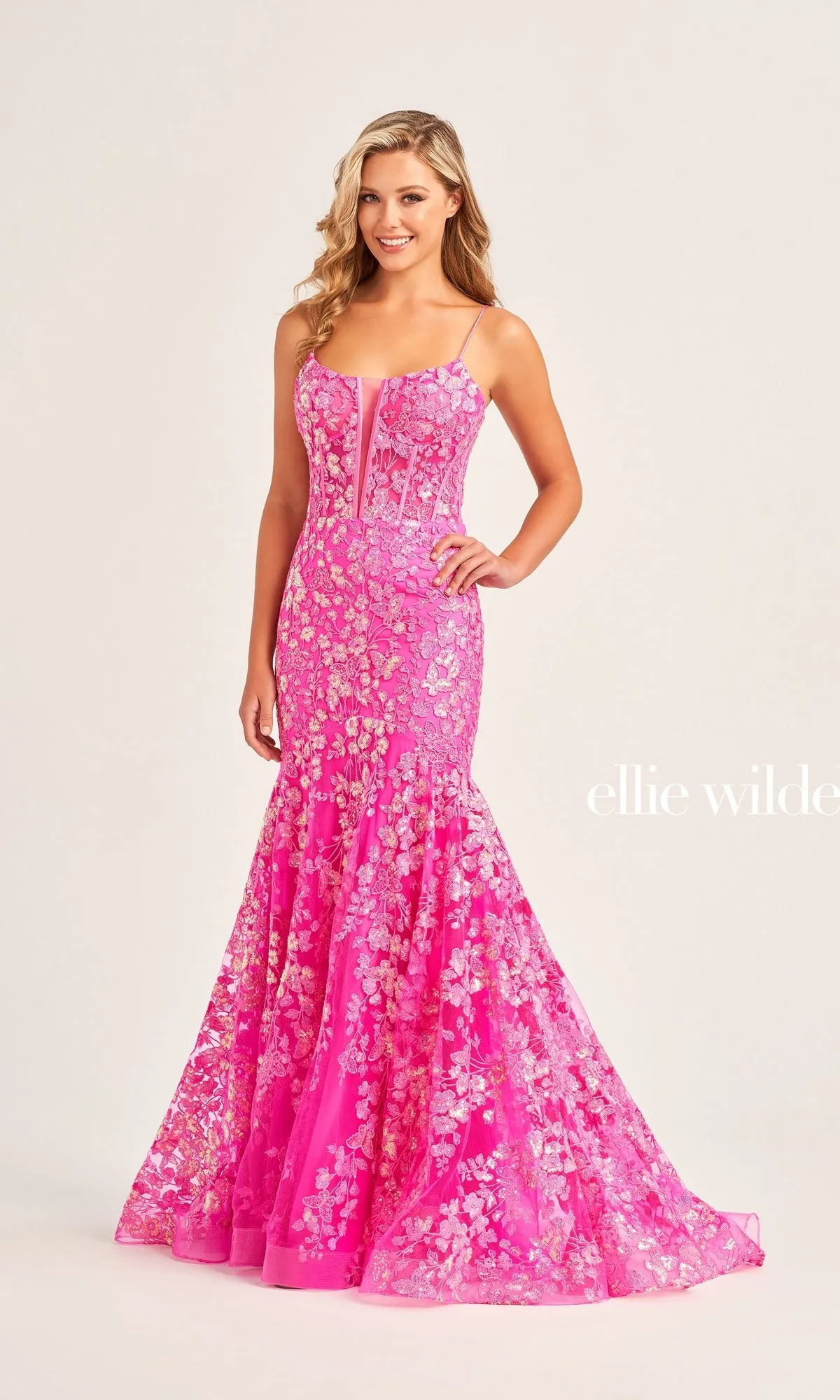 Ellie Wilde Mermaid Designer Prom Dress EW35203 sold by PromGirl product image thumbnail 3