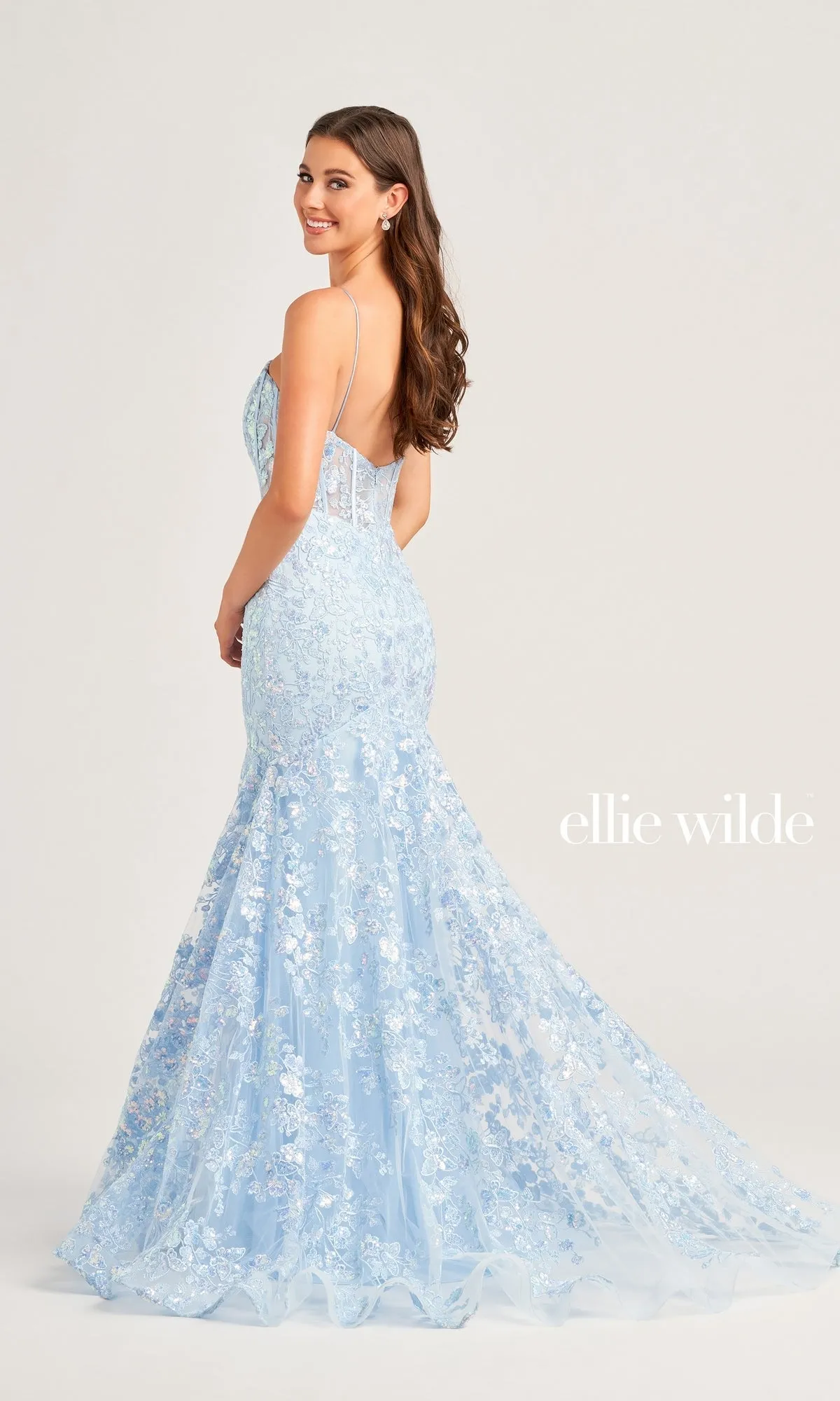 Ellie Wilde Mermaid Designer Prom Dress EW35203 sold by PromGirl product image thumbnail 2