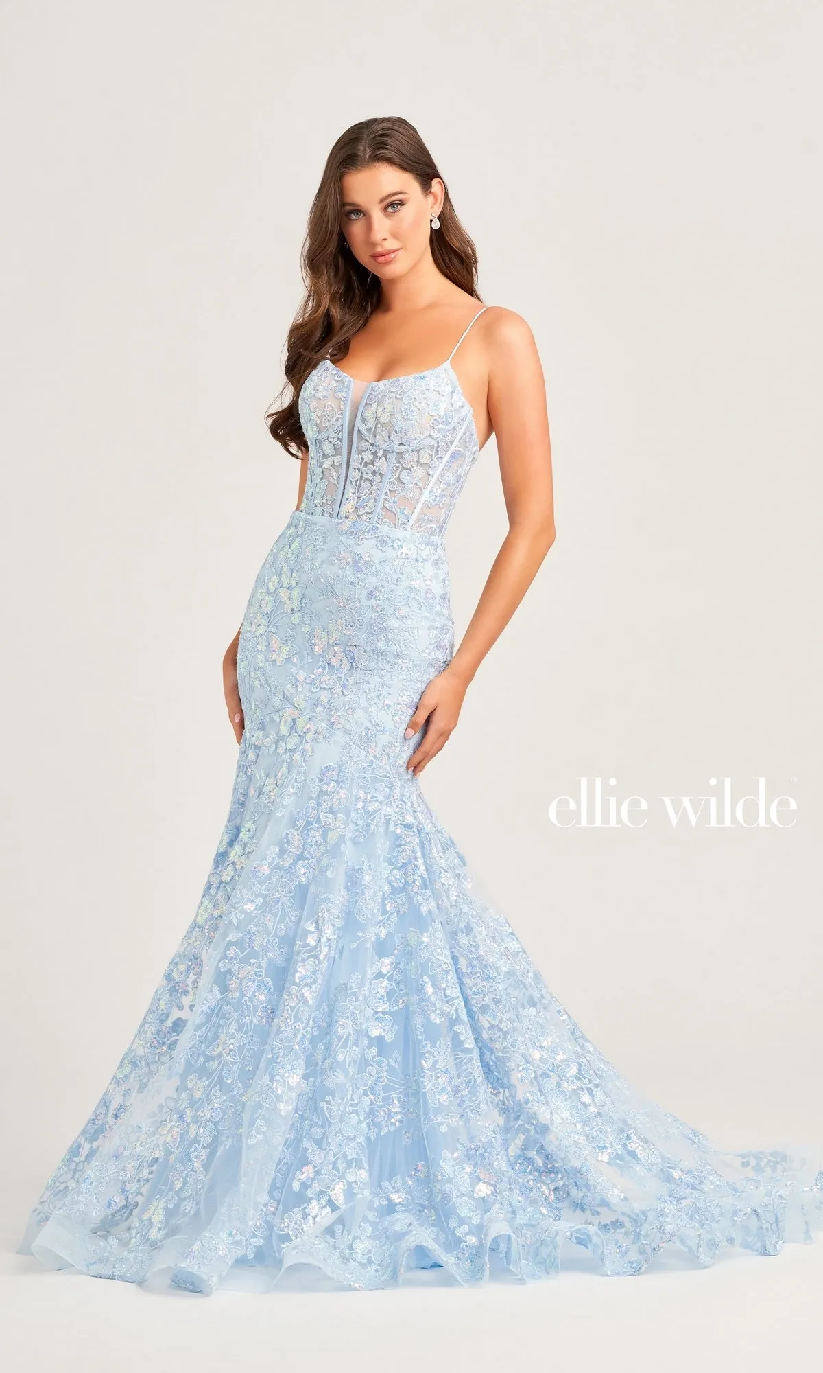 Ellie Wilde Mermaid Designer Prom Dress EW35203 sold by PromGirl product image thumbnail 5