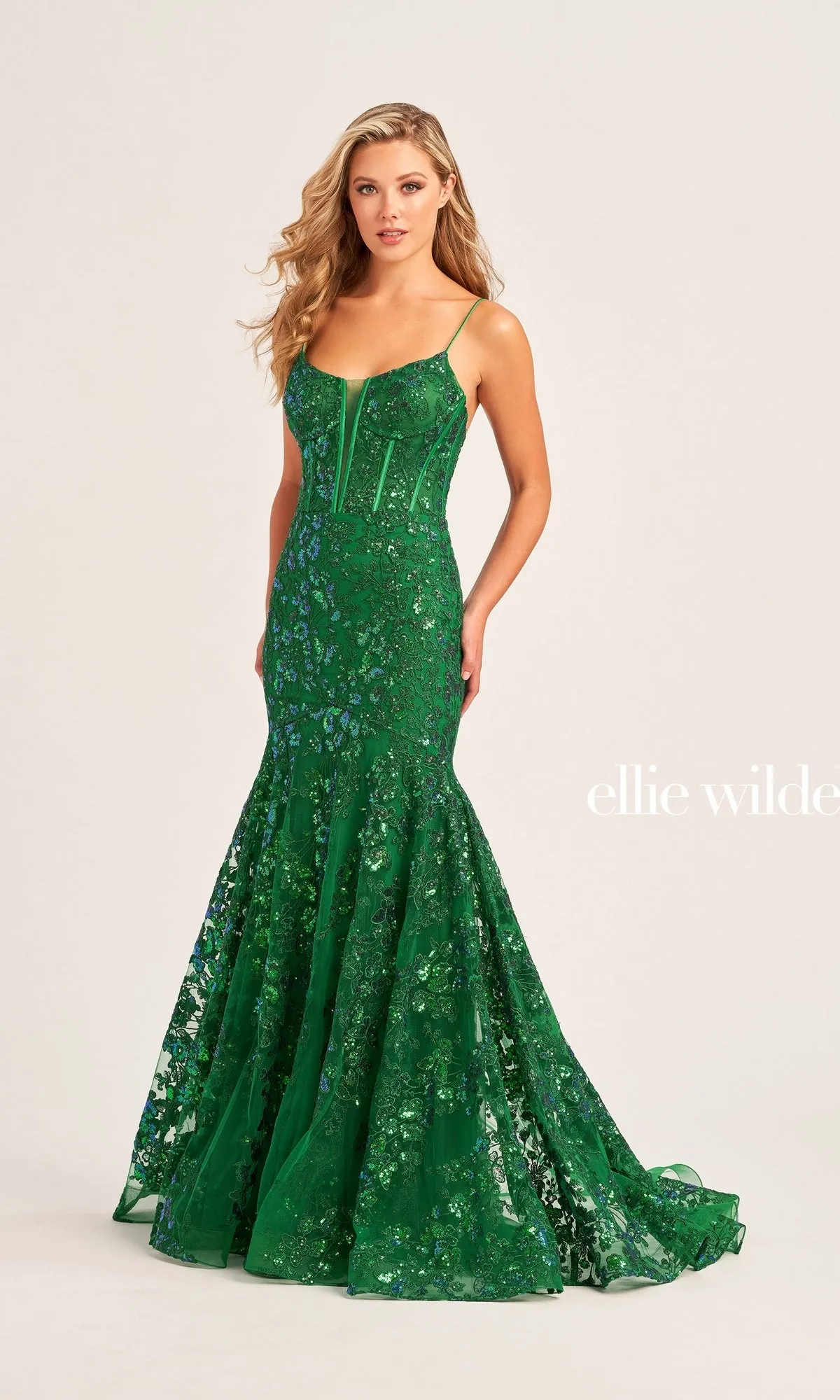 Ellie Wilde Mermaid Designer Prom Dress EW35203 sold by PromGirl product image thumbnail 4