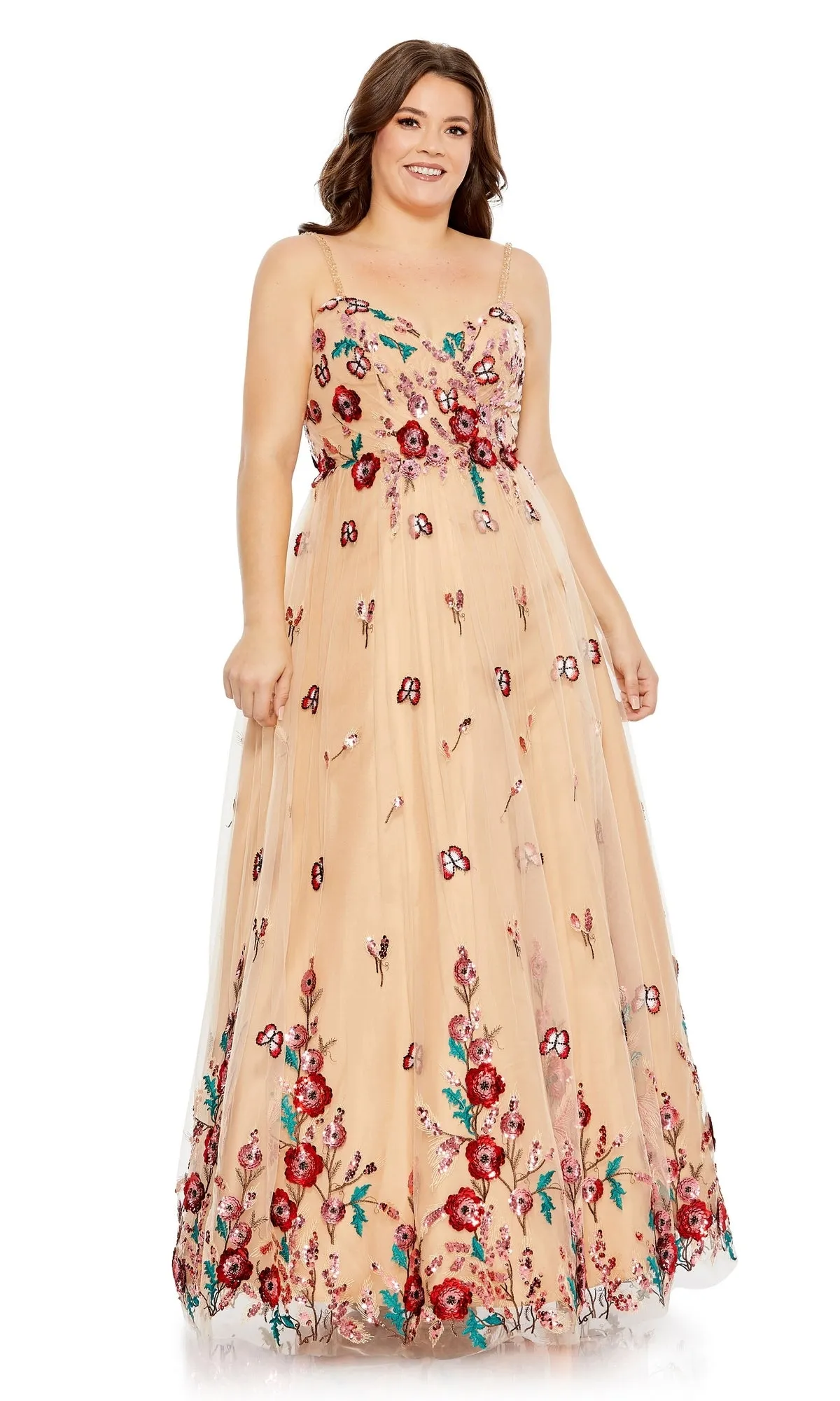 Long Plus-Size Formal Dress 68157 by Mac Duggal sold by PromGirl